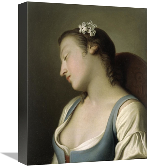 16 in. A Young Girl Asleep in a Chair Art Print - Pietro Antonio Rotar