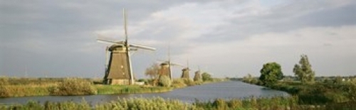 Netherlands  Holland  windmills Poster Print by  - 36 x 12