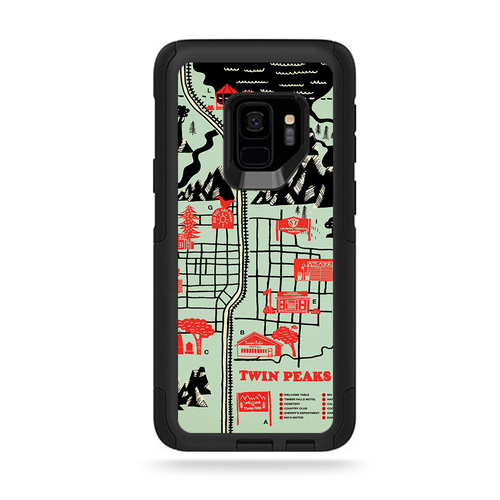 MightySkins OTCSGS9-twin peaks map Skin for Otterbox Commuter Samsung 