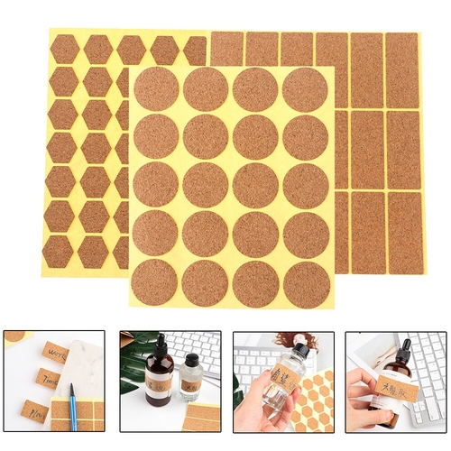 1Set Classification Label Sticker Wooden Biscuit