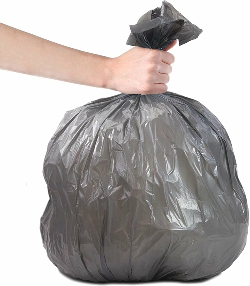 Pack of 50 Heavy Duty Gray Trash Can Liners 33 x 39 Low Density Gray