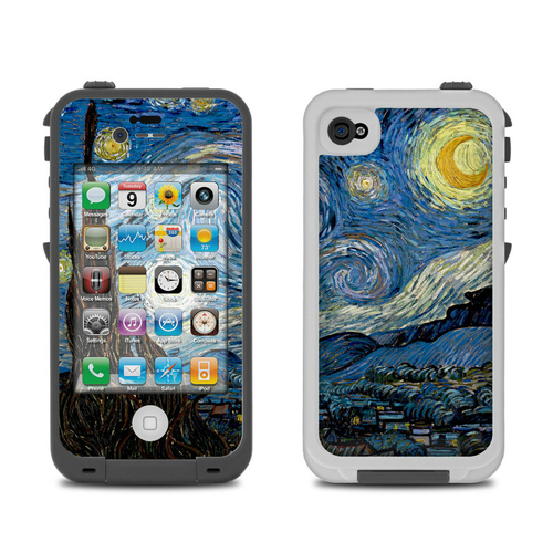 DecalGirl LCI4-VG-SNIGHT Lifeproof iPhone 4 Case Skin - Starry Night