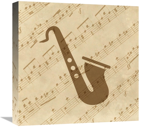 Global Gallery GCS-453948-1818-142 18 x 18 in. Music - Saxophone Art P