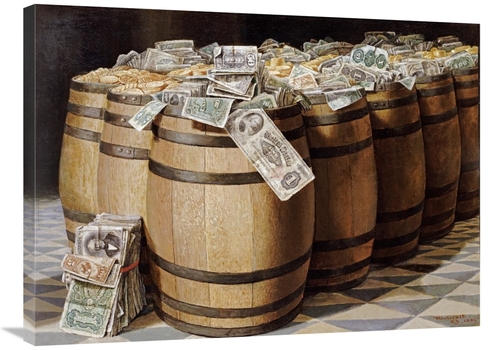 Global Gallery GCS-267945-36-142 36 in. Money to Burn Art Print - Vict