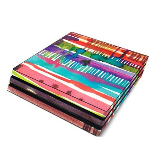 DecalGirl PS4P-WCLINES Sony PS4 Pro Skin - Watercolor Lines