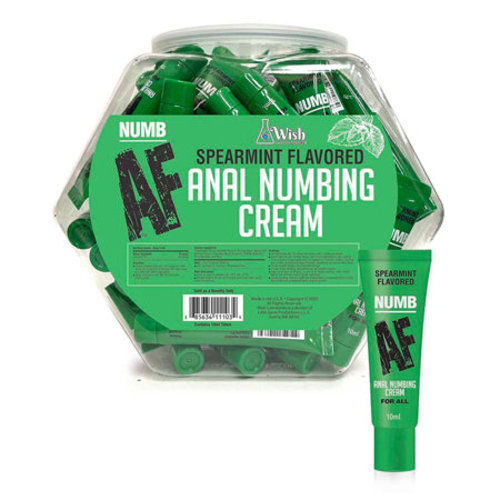 Numb AF Spearmint Flavored Anal Numbing Cream 65-Piece Fishbowl