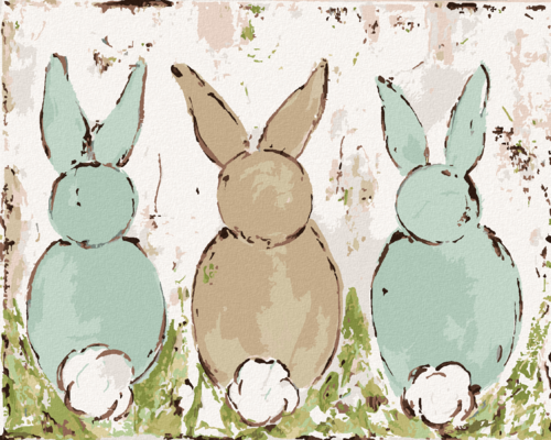 Paint by Numbers - THREE RABBITS (HALEY BUSH)