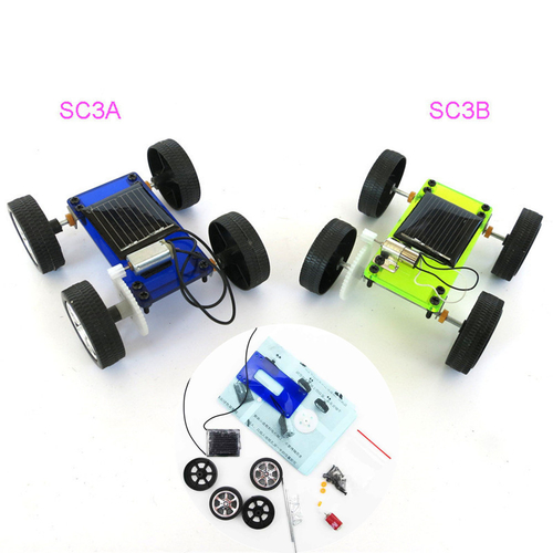1 Set Mini Solar Powered Toy Diy Car Kit Children