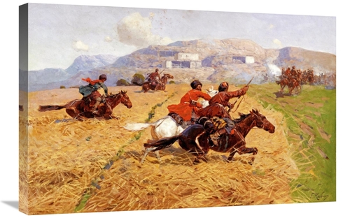 Global Gallery GCS-267199-30-142 30 in. Cossacks Charging into Battle 