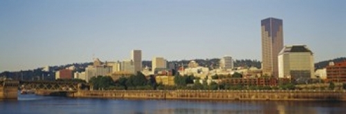 Panoramic Images PPI74495L Buildings on the waterfront  Portland  Oreg