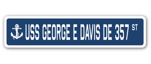 SignMission SSN-George E Davis De 357 4 x 18 in. A-16 Street Sign - US