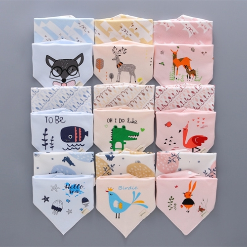 2pcs/lot baby bibs cotton soft bandana scarf burp