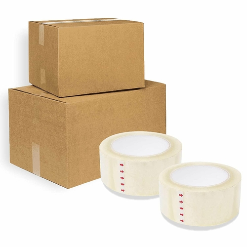 24 Rolls Acrylic Carton Sealing Tape 3 inch Wide Packing Fape 1.7 mil,