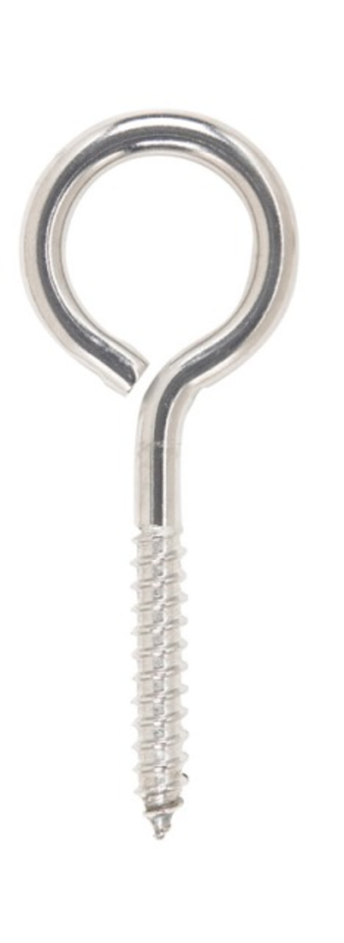 Hampton 02-3463-409 Lag Eye Bolt Stainless Steel Screw  0.312 x 4.5 in