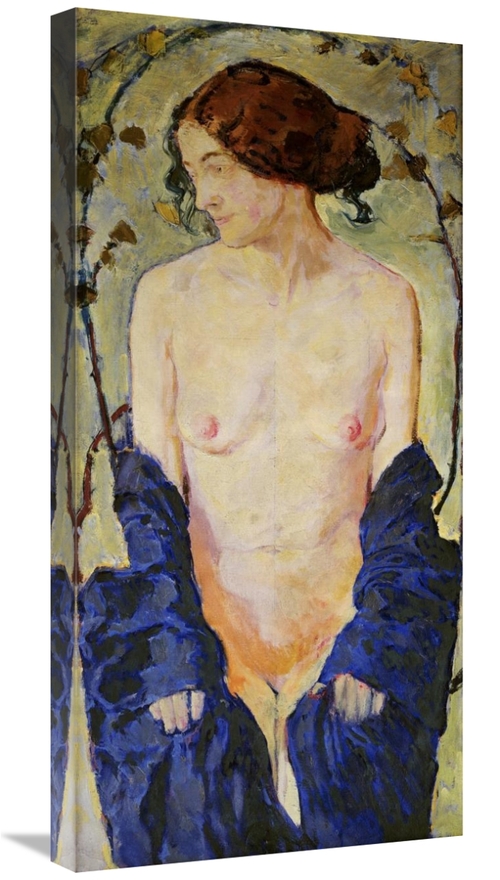 Global Gallery GCS-266919-30-142 30 in. Standing Nude with Blue Robe A