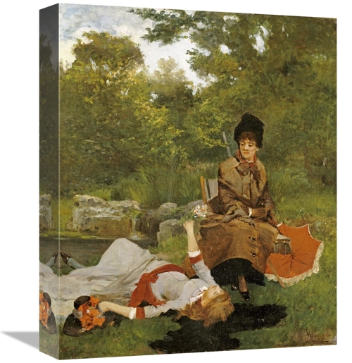 Global Gallery GCS-266887-16-142 16 in. On the River Bank Art Print - 