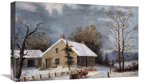 22 in. Winter Wood Art Print - Currier & Ives