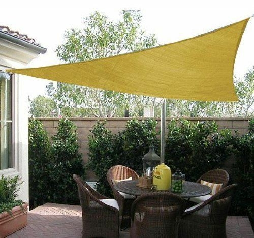 Outsunny Triangle 12‚Äô Canopy Sun Sail Shade Garden Cover UV