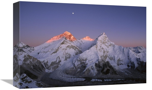 Global Gallery GCS-453532-1218-142 12 x 18 in. Moon Over Summit of Mou