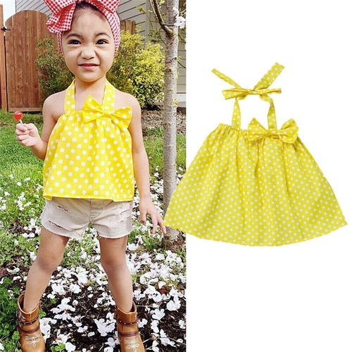 Summer Cute Toddler Baby Girl Polka Dot Vest