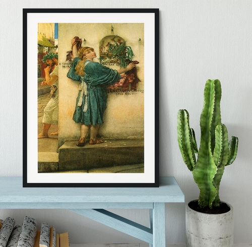 A road altar by Alma Tadema Framed Print