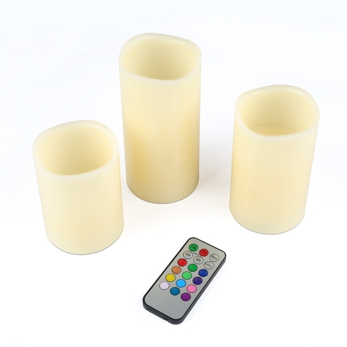 3Pcs Flameless Candles Votive Candles Wireless Battery Operated LED