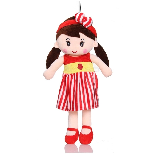 Plush Super Soft Doll Toy for Baby Girls Red