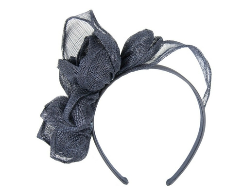 Navy sinamay flower crown