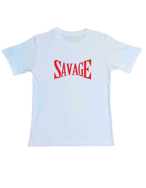 Regular Fit White Tshirt for men & women for Evergreen- design (RED