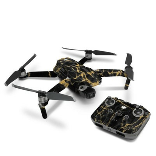DecalGirl DJIMA2-BLACKGOLD DJI Mavic Air 2 Skin - Black Gold Marble