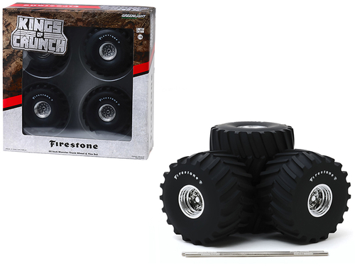 66-Inch Monster Truck \Firestone\" Wheels and Tires 6 piece Set