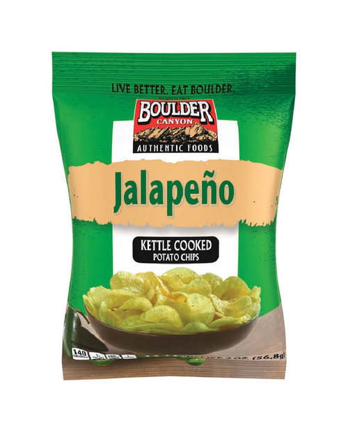 Boulder Canyon 9609850 2 oz Jalapeno Kettle Cooked Potato Chips, P