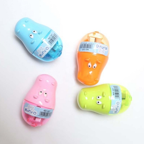 1PC Creative Colorful Hippo Shape Animal Mini