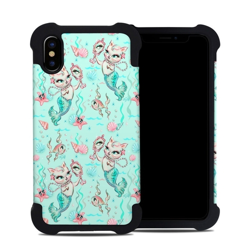 DecalGirl AIPXBC-MERKITTENAQUA Apple iPhone X & XS Bumper Case - Merki