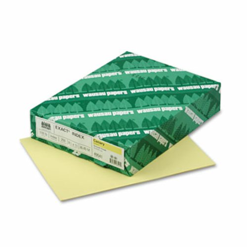 Exact Index 49541 Colored Card Stock- 110lb- Canary- Letter- 250 Sheet