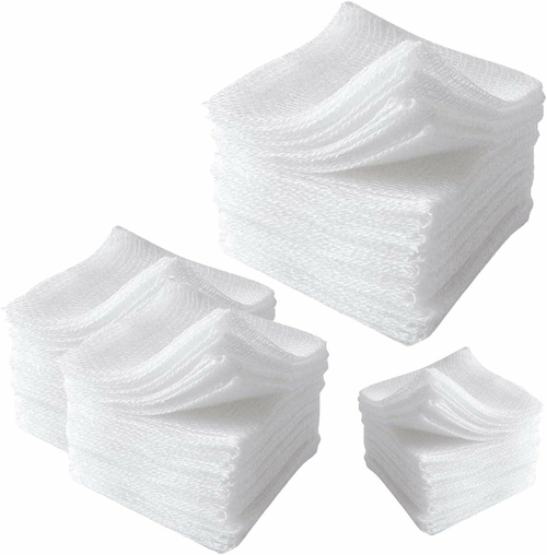 100% Cotton Gauze Sponges 4" x 4". Pack of 1280 Gauze Dressings 8-ply.