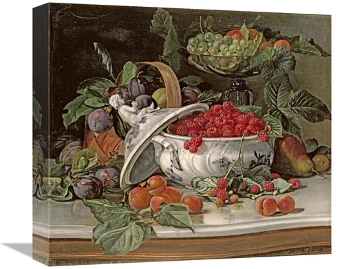 Global Gallery GCS-268375-16-142 16 in. Plums, Grapes & Raspberrie