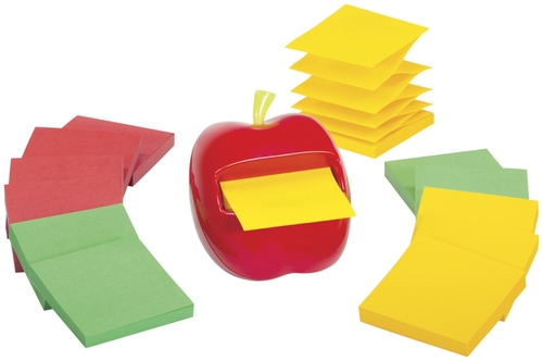 Post-it 2023214 Red Apple Pop-Up Note Dispenser with 12 Note Pads,