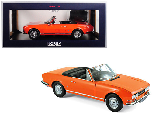 1970 Peugeot 504 Cabriolet Capucine Yellow 1/18 Diecast Model Car by