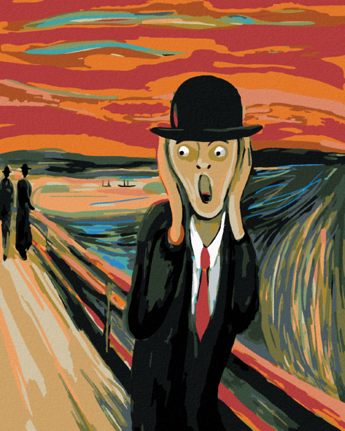 Paint by Numbers - SCREAM AND A HAT - INSPIRED BY E. MUNCH