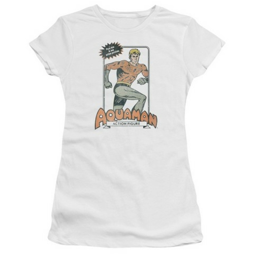 Trevco Dc-Am Action Figure - Short Sleeve Junior Sheer Tee - White- 2X