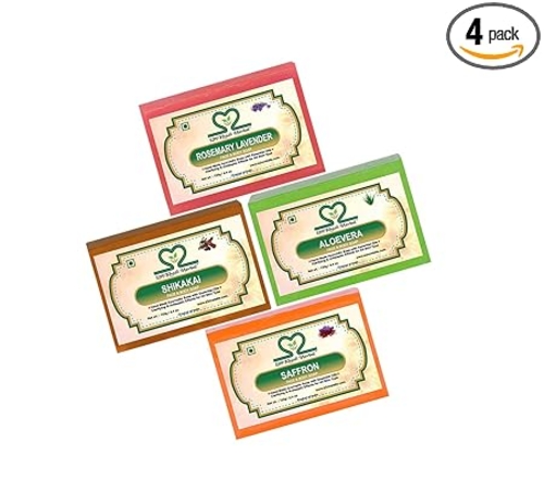 S2M Khadi Herbal Handmade Bathing Soap Combo - Pack of 4 125g Each