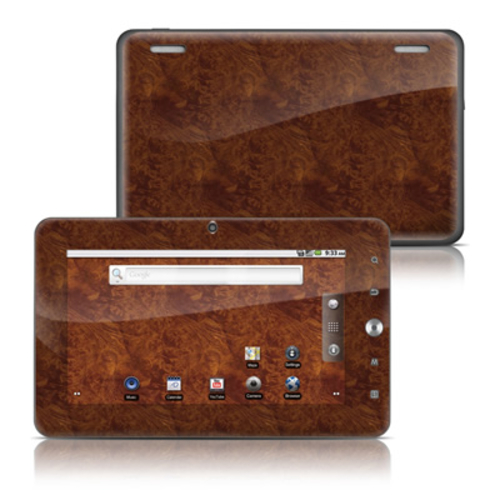 DecalGirl CKY7-DKBURL Coby Kyros 7in Tablet Skin - Dark Burlwood