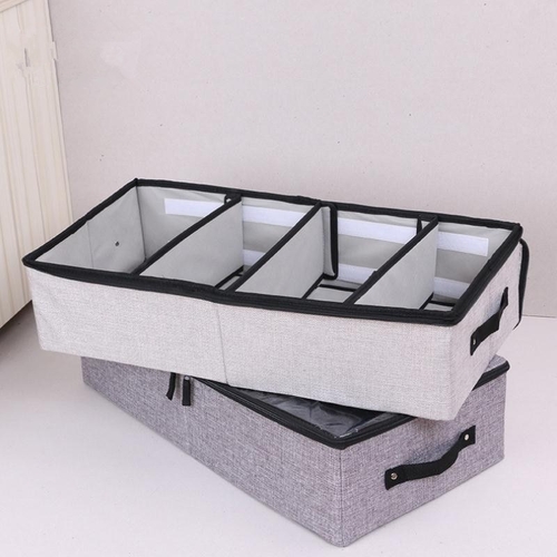 Cysincos Cotton Linen Folding Washable Storage Box