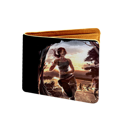Tomb Raider Design Multi color Canvas, Artificial