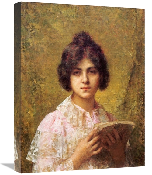 Global Gallery GCS-266500-22-142 22 in. Young Woman Holding a Book Art