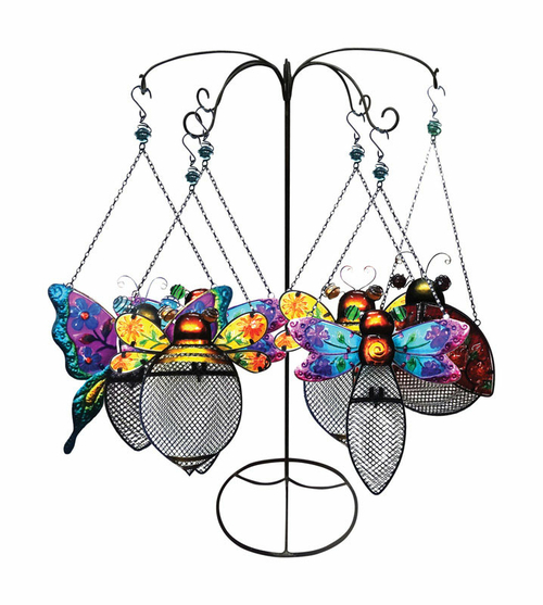 Alpine 8521106 Cardinal Steel & Glass Metal Cage Bird Feeder- pack