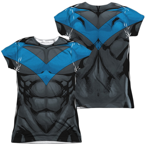 Batman Nightwing Blue Uniform Front & Back Print-S by S Junior Poly Cr