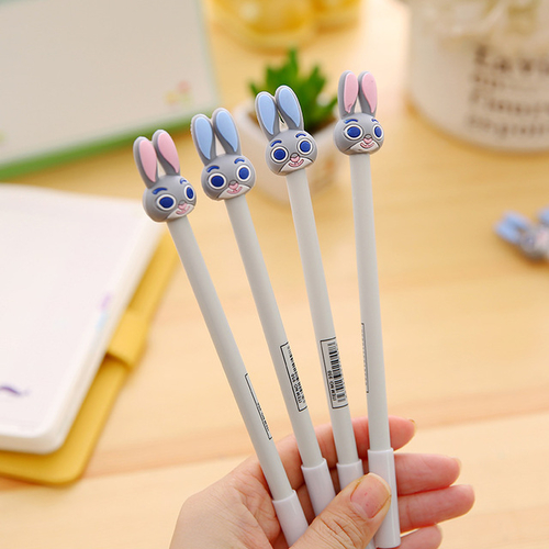 2 Pcs Cute Gel Pen Cartoon rabbit Black Gel-lnk