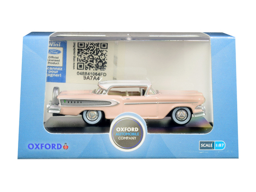 1958 Edsel Citation Chalk Pink with Frost White Top 1/87 (HO) Scale